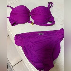 Bleu Rod Beattie Magenta Bikini Set